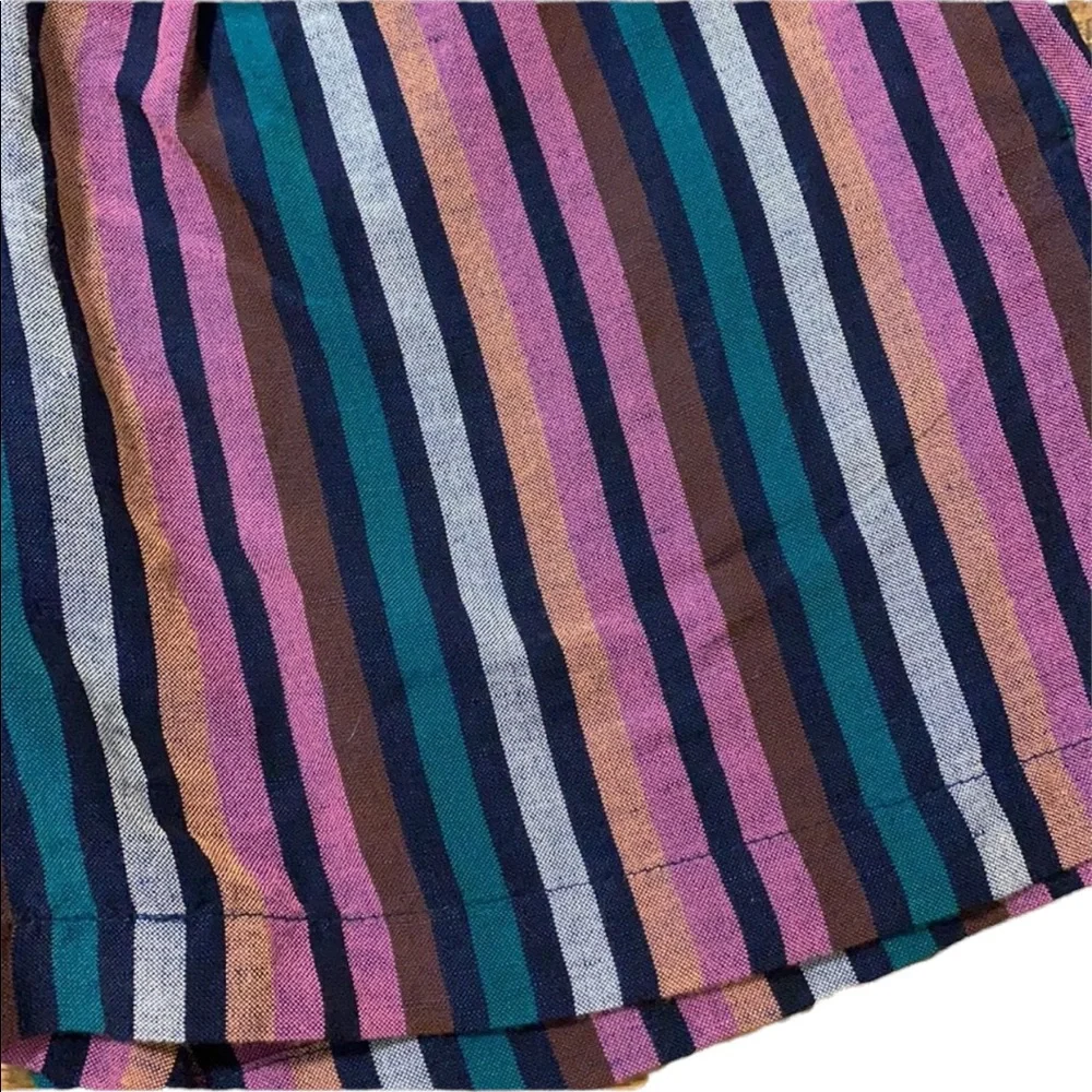A NEW DAY casual beach bum striped linen shorts